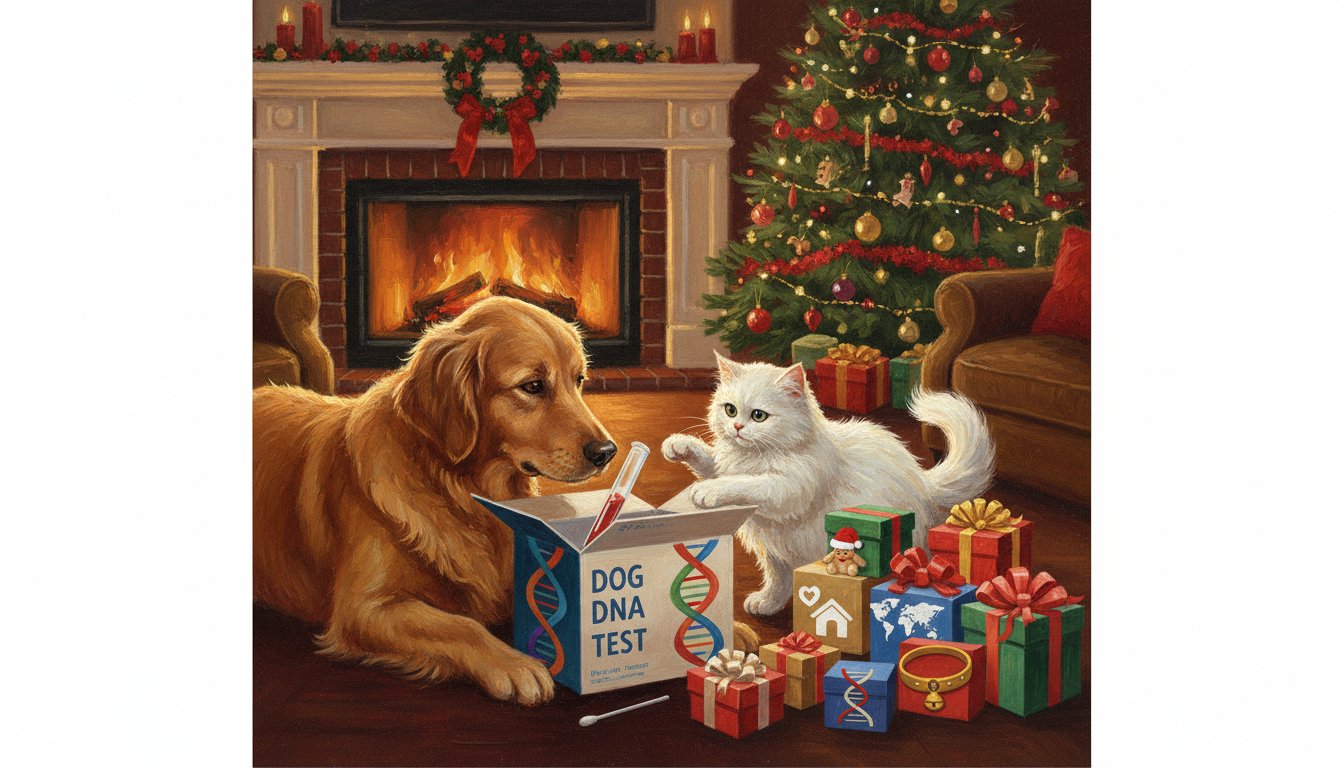 A dog DNA test kit