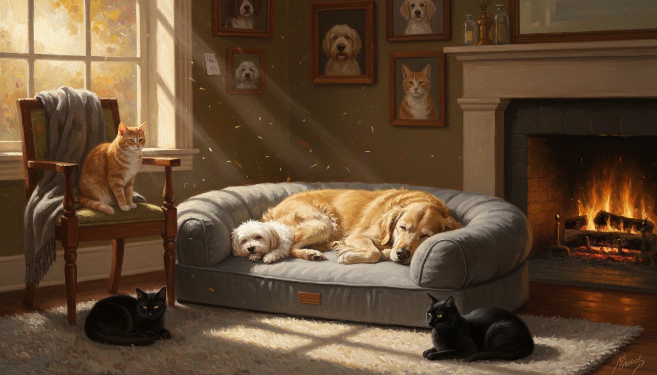 An orthopedic dog bed for a birthday gift