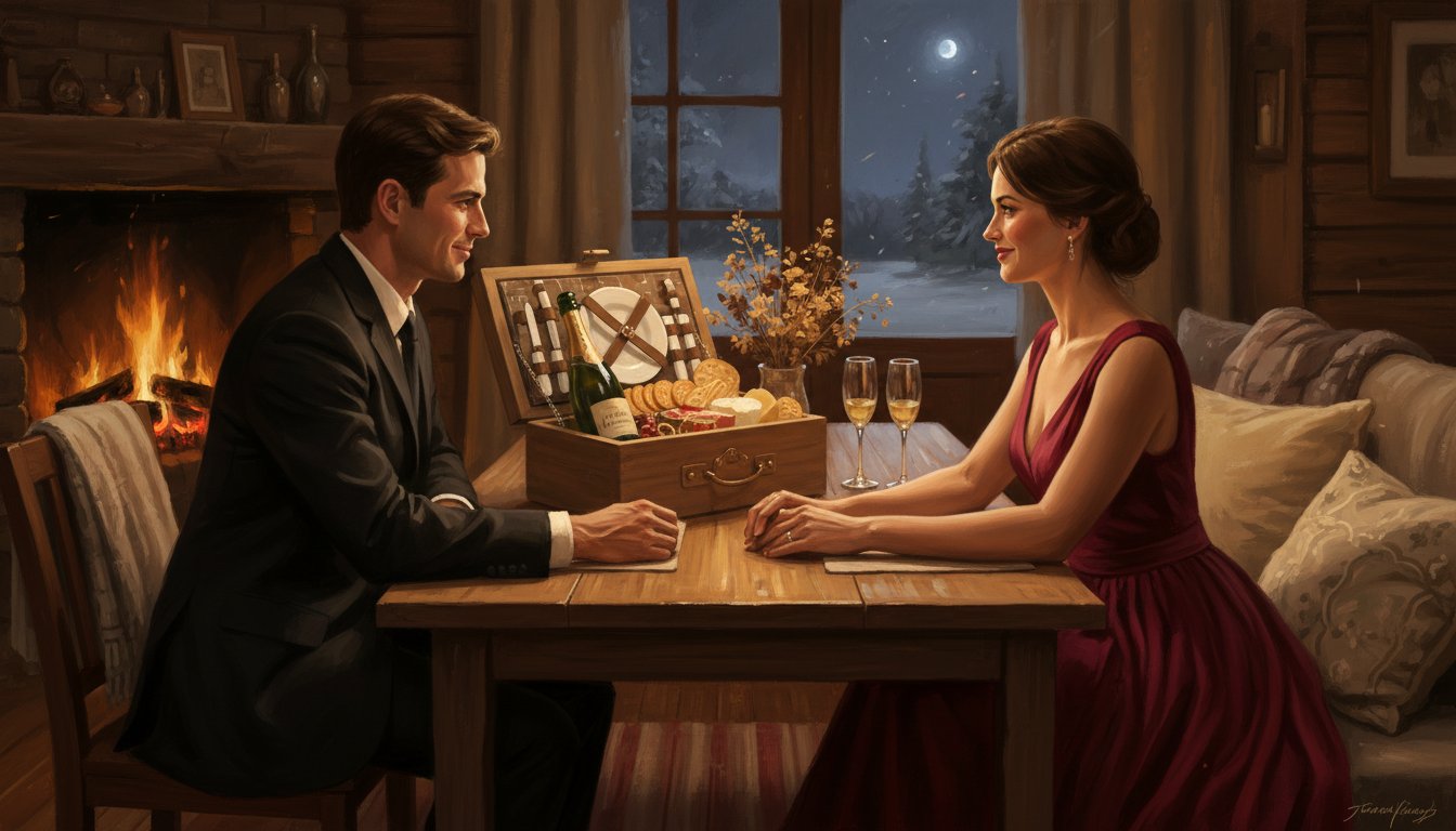 A custom engagement portrait painted from a photograph