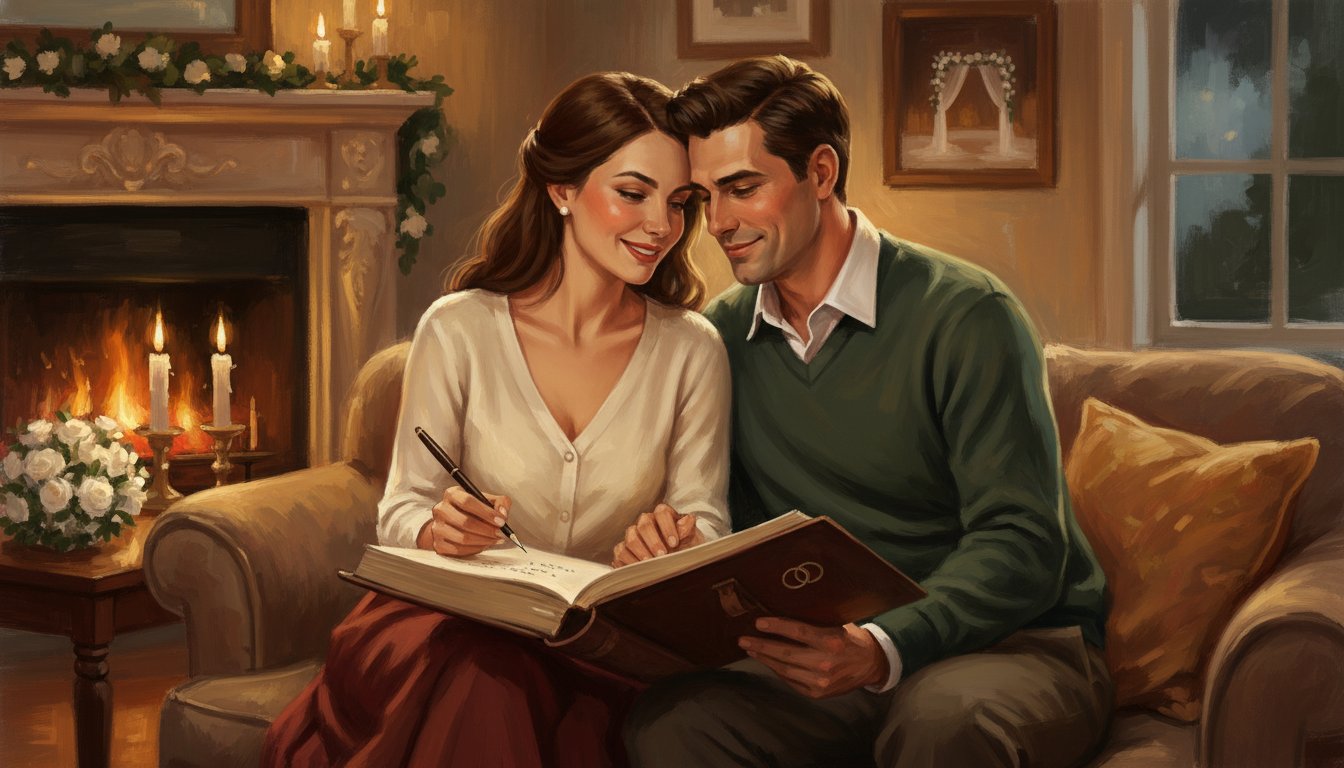 A couple's journal as an engagement gift