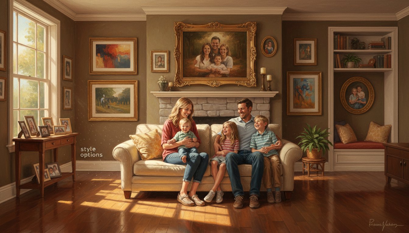A portrait of the parents who started the family