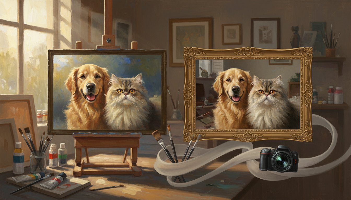 Why a hand-painted portrait feels different from a photograph