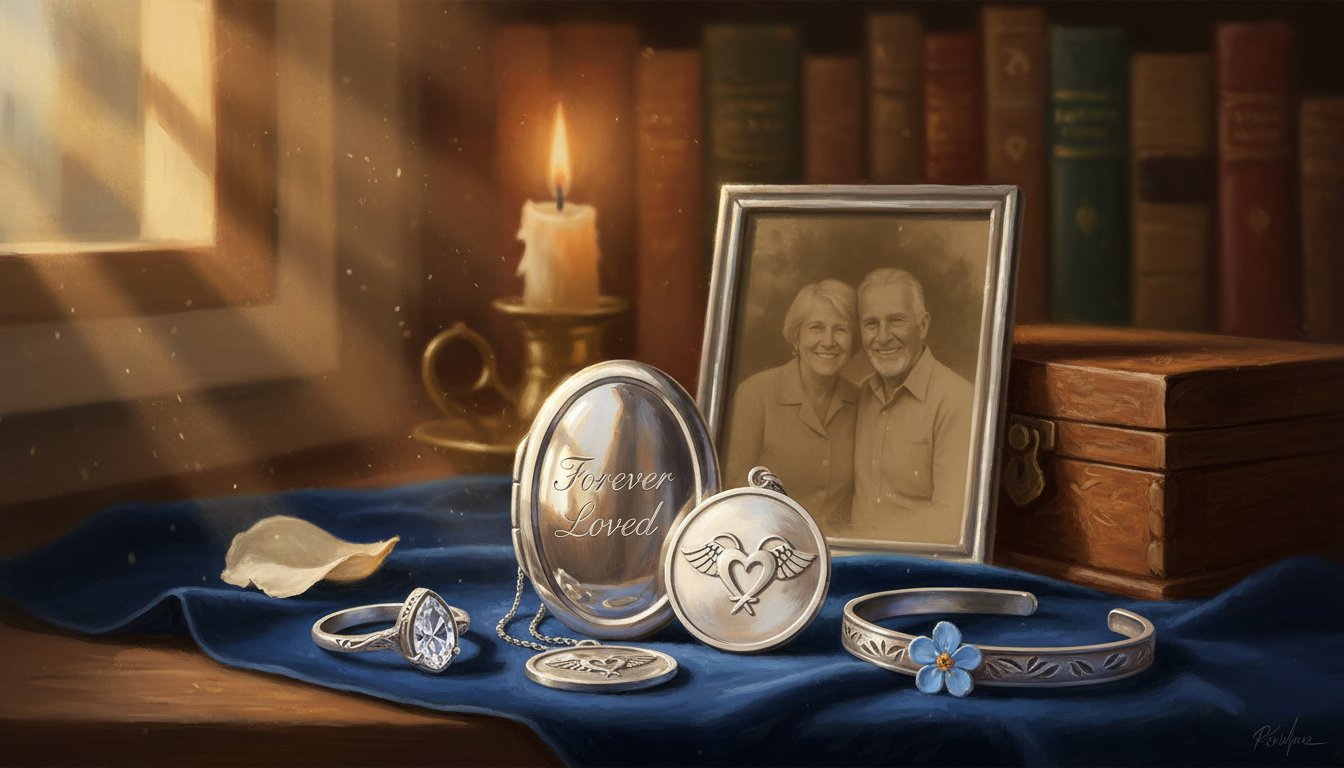 Engraved memorial jewelry with a loved one's name
