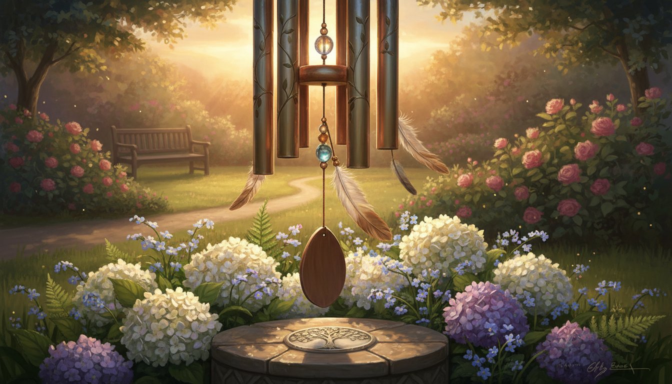 Remembrance wind chimes as a memorial gift