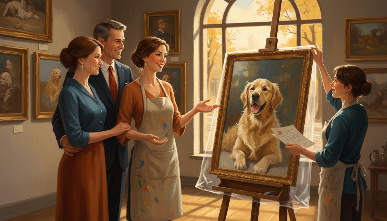Receiving and hanging your commissioned painting