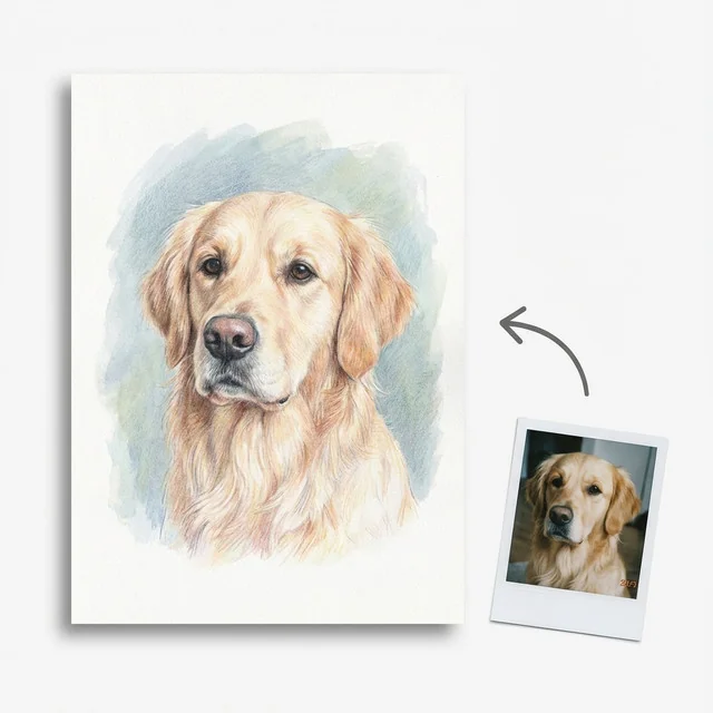 Perro · Lápiz de color