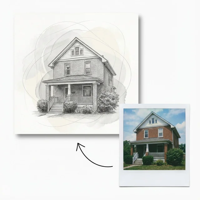 Haus · Bleistift